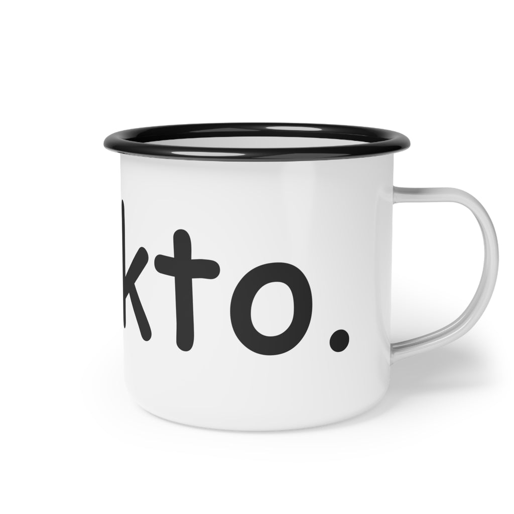 Enamel Camp Cup — 'It’s So Kt' Handwritten Camper Mug