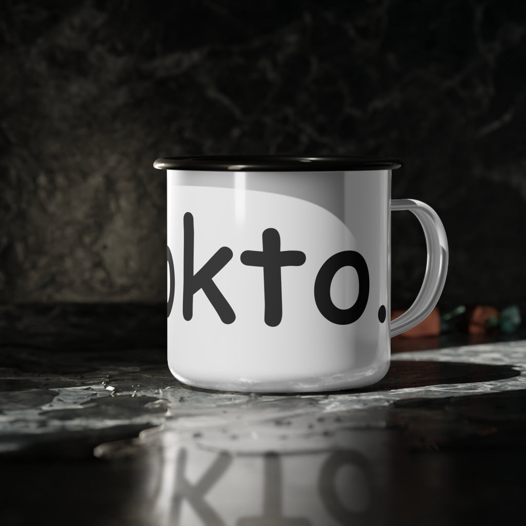 Enamel Camp Cup — 'It’s So Kt' Handwritten Camper Mug