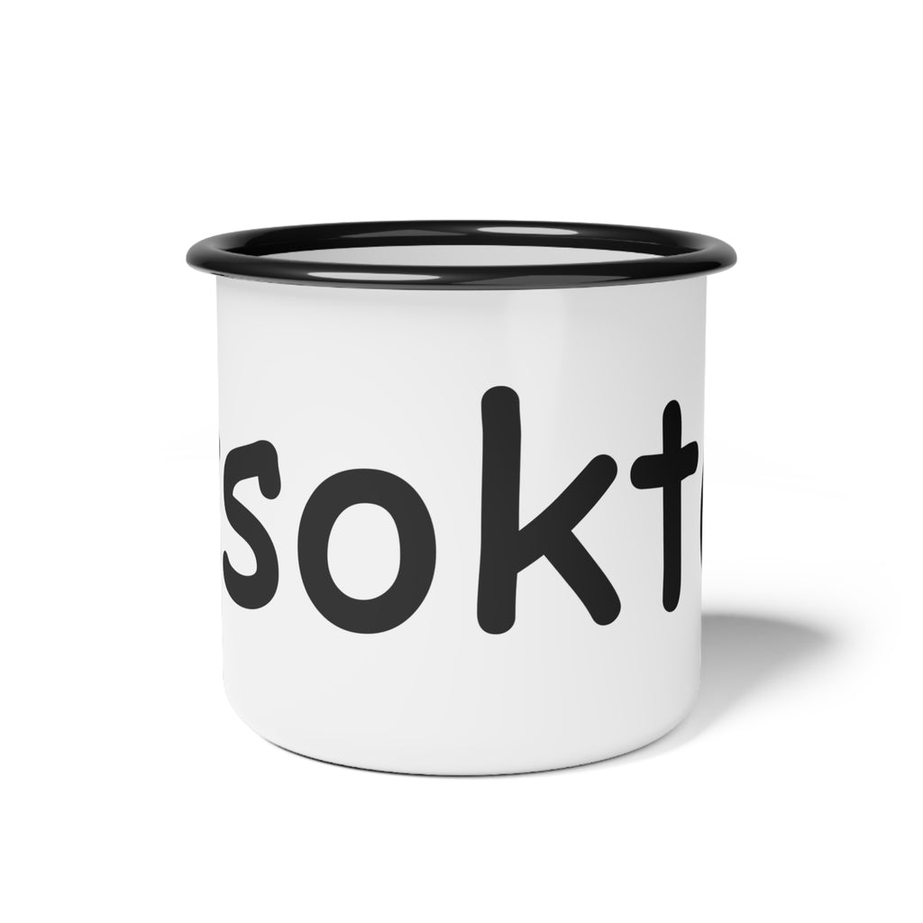 Enamel Camp Cup — 'It’s So Kt' Handwritten Camper Mug